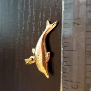 14K Gold Dolphin pendant